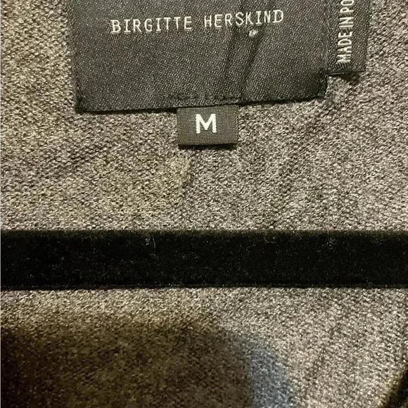 Birgitte Herskind button v neck dark grey midi long sleeve sweater dress M - Picture 4 of 5